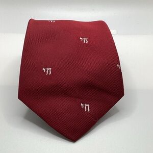 American Collection Classic Red Designer Men's Clip On Tie